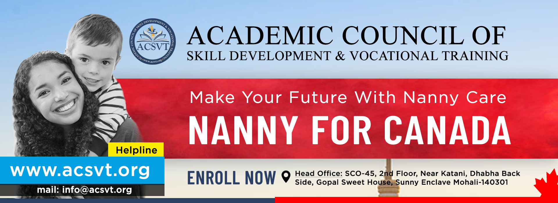 nanny course slider